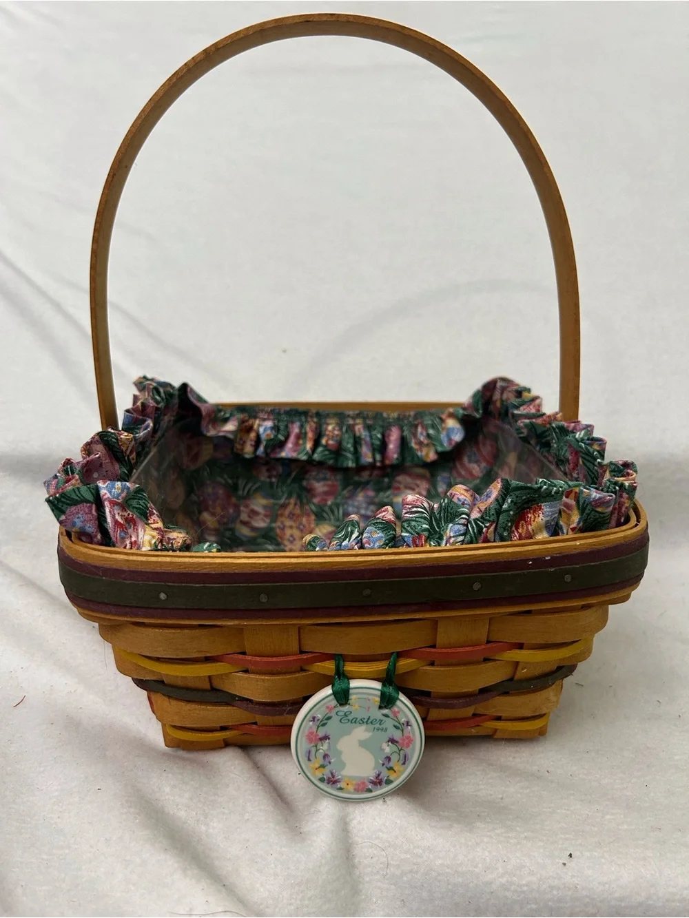 Longaberger 1998 Easter Basket with Liner & Protector